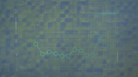 Abstract Digital Graph on Blue Background Reflecting Futuristic Theme