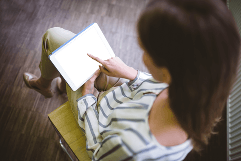 Transparent Screen on Digital Tablet Used by Businesswoman - Download Free Stock Videos Pikwizard.com
