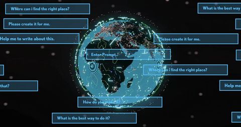 digital earth with ai connectivity and data processing - Download Free Stock Images Pikwizard.com