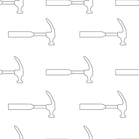 seamless black hammer pattern on transparent background - Download Free Stock Videos Pikwizard.com