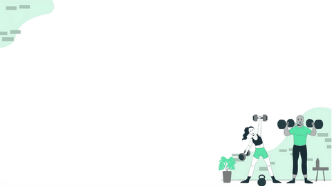 Adults Exercising with Dumbbells on Transparent Background, Copy Space