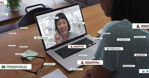 Virtual Meeting with Floating User IDs and Phone Numbers - Download Free Stock Images Pikwizard.com