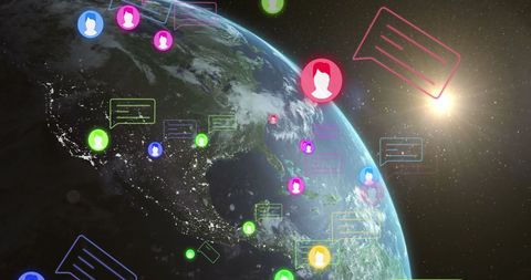 Global Social Media Communication and Networking - Download Free Stock Images Pikwizard.com