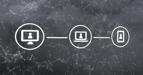 Digital Network Icons in Stormy Sky Background - Download Free Stock Images Pikwizard.com