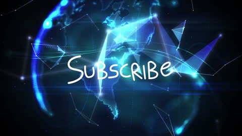 Subscribe Text on Digital Globe Animation Background