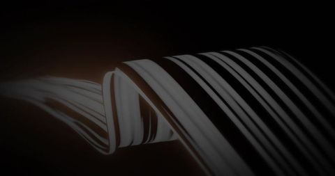 Abstract Undulating Ribbon with Warm Glow