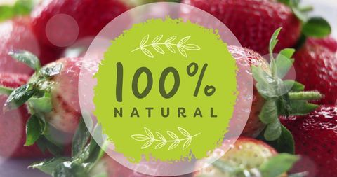 Organic Strawberries Highlight 100 Percent Natural Message
