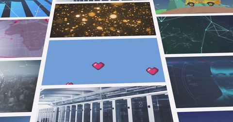 Collage of Business Leisure Technology and Communication Concepts