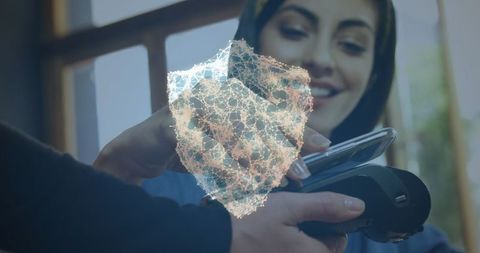 Digital data security in mobile payments concept