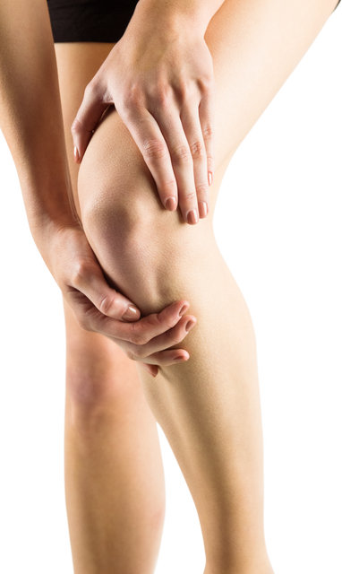 Woman Holding Knee in Pain with Transparent Background - Download Free Stock Videos Pikwizard.com