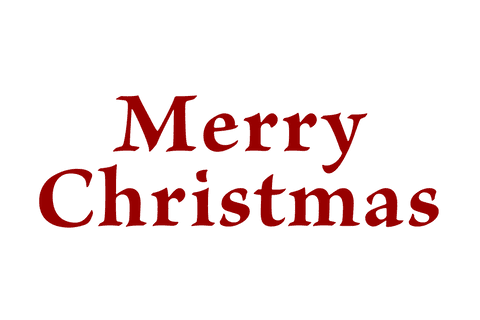 Merry christmas text on transparent background illustration