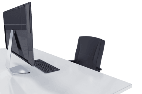 modern office desk with computer on transparent background - Download Free Stock Videos Pikwizard.com