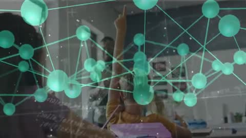 Engaged Schoolgirl in Interactive Tech Classroom