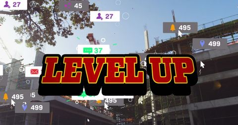 Dynamic Digital Growth Displayed Over Urban Skyline