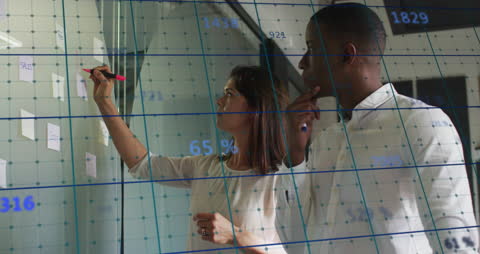 Collaborating Business People Analyzing Financial Data