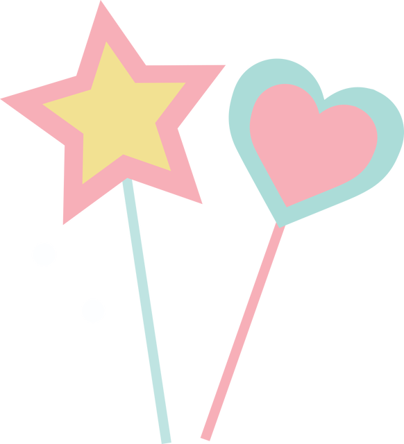 Colorful Heart and Star on Sticks with Transparent Background - Download Free Stock Videos Pikwizard.com