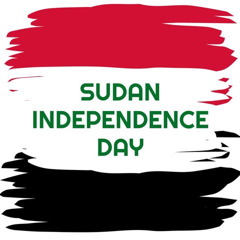 Sudan Independence Day Banner with National Flag Colors - Download Free Stock Templates Pikwizard.com