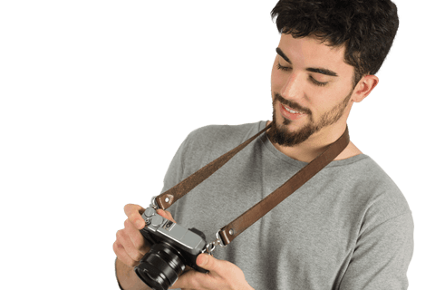 transparent background casual man checking camera settings - Download Free Stock Videos Pikwizard.com