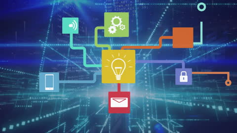 Digital Interface and Data Processing Visualization