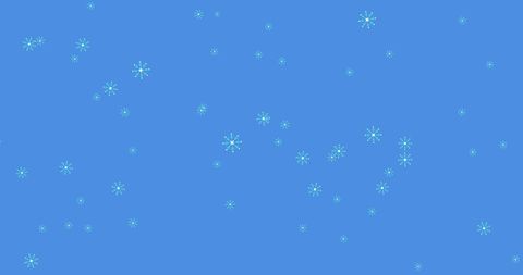 Digital Snowflakes Falling Against Blue Winter Background - Download Free Stock Images Pikwizard.com