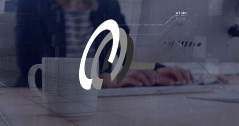 Professional with Typing Tasks and Futuristic Technology Insights