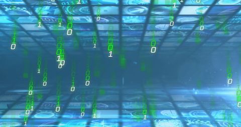 flowing binary code over financial and currency data graphics - Download Free Stock Images Pikwizard.com