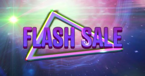 Retro flash sale neon triangle design