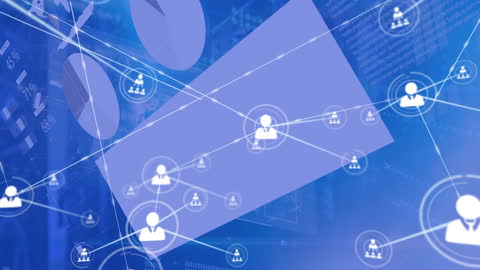Abstract Digital Network Visualization with Financial Data Graphics