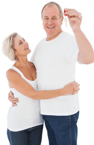 mature couple celebrating new home with transparent background - Download Free Stock Videos Pikwizard.com