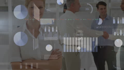 Business Team Analyzing Financial Data and Growth Charts