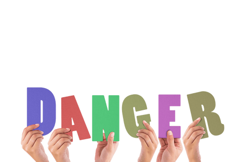 Transparent Hands Holding DANGER Cutout Letters - Download Free Stock Videos Pikwizard.com