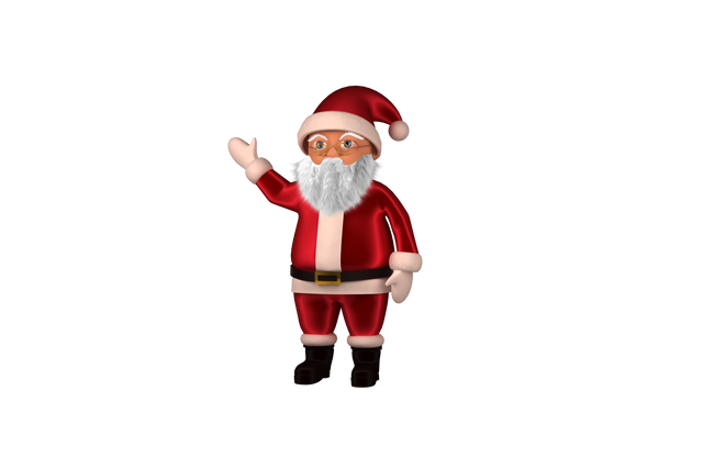 Transparent Cartoon Santa Claus Waving - Download Free Stock Videos Pikwizard.com