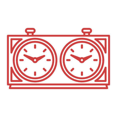 Red Outline Vector of Chess Clock on Transparent Background - Download Free Stock Videos Pikwizard.com