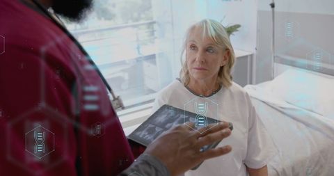 Innovative Medical Technology with Doctor and Senior Patient