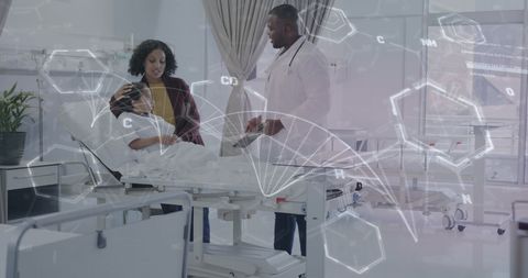 Advanced Medical Consultation with Digital Data Overlays