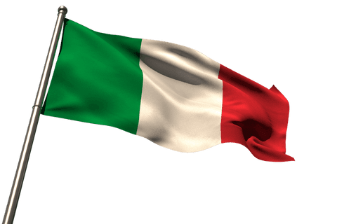 Italian Flag Waving on Pole with Transparent Sky Background - Download Free Stock Videos Pikwizard.com