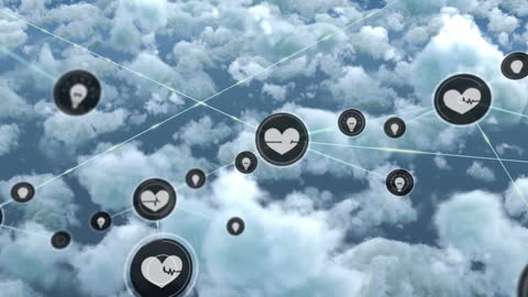 Global Digital Network Animation of Cloud Connections