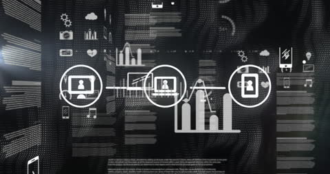 Digital Data Processing Interface with Light Trails