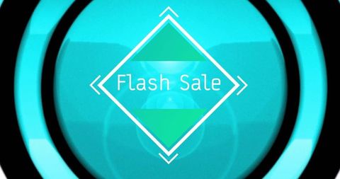 Vibrant Flash Sale Graphic with Striking Geometric Circles