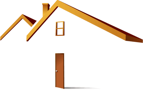 Transparent Home Silhouette Illustration with Bold Orange Outline - Download Free Stock Videos Pikwizard.com