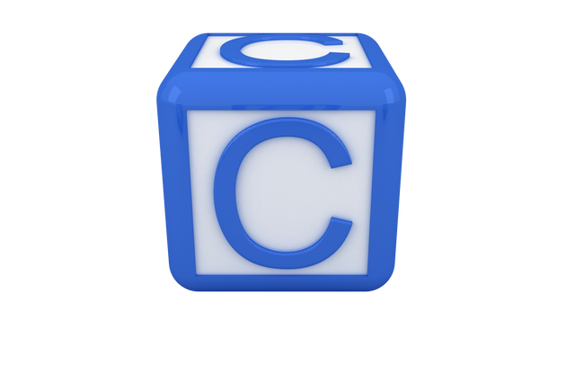 Blue and White Cube with Letter C on Transparent Background - Download Free Stock Videos Pikwizard.com