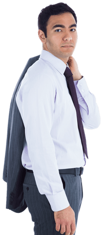 transparent confident businessman holding suit jacket - Download Free Stock Videos Pikwizard.com