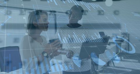 Digital Financial Data Overlap Diverse Professionals Collaboration - Download Free Stock Images Pikwizard.com