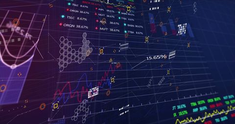 Digital Financial Data on Grid - Download Free Stock Images Pikwizard.com