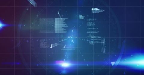 Digital Financial Data and Graphs on Blue Background - Download Free Stock Images Pikwizard.com