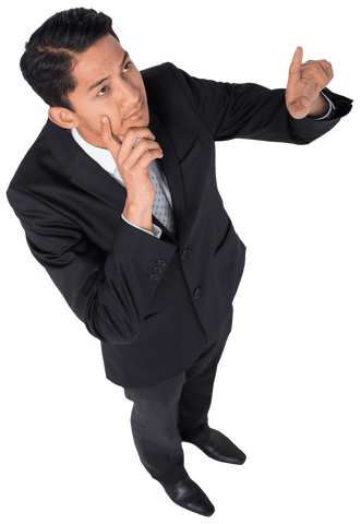 Focused Businessman Posing on Transparent Background - Download Free Stock Videos Pikwizard.com
