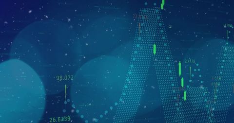 Futuristic Business Graph with Fluctuating Data Overlay - Download Free Stock Images Pikwizard.com