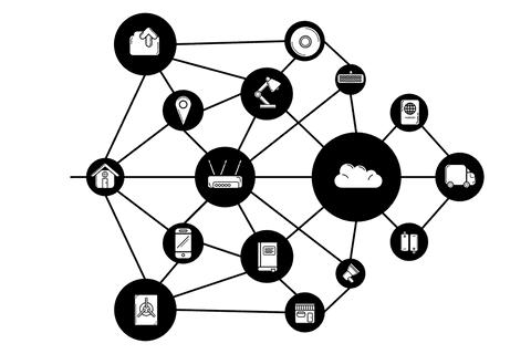 transparent network connections illustration with devices and symbols - Download Free Stock Videos Pikwizard.com