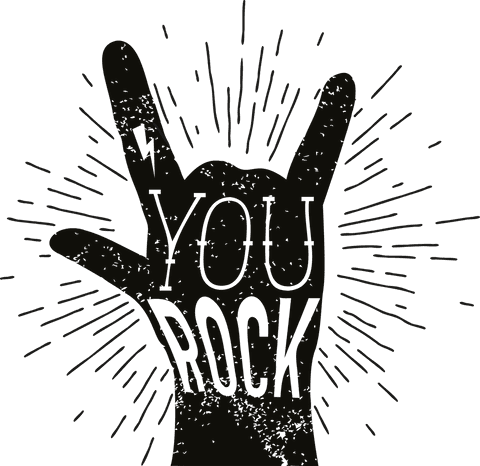 hand gesture with you rock message on transparent background - Download Free Stock Videos Pikwizard.com