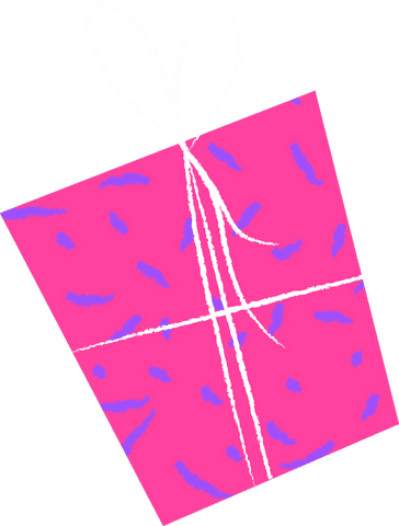 stylish pink gift box with chalk ribbon on transparent background - Download Free Stock Videos Pikwizard.com